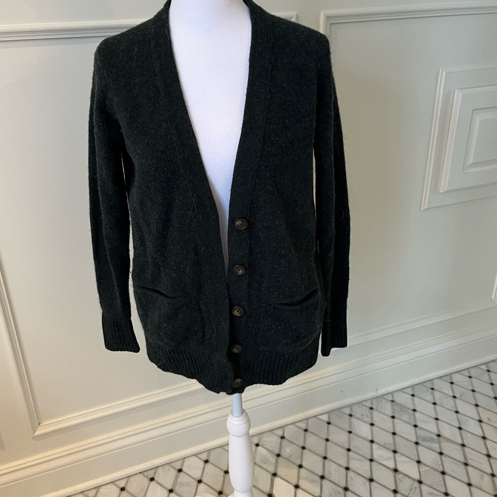 Madewell wool sweater with hidden buttons